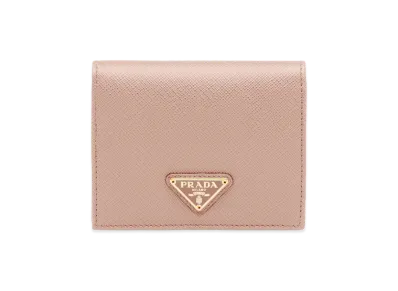 PRADA Women's Small Saffiano Leather Wallet "Pink"
