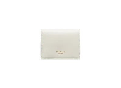 PRADA Small Leather Wallet "White"