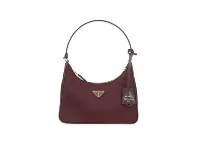 PRADA Women's Re-Edition 2005 Re-Nylon And Saffiano Mini Bag "Bordeaux"