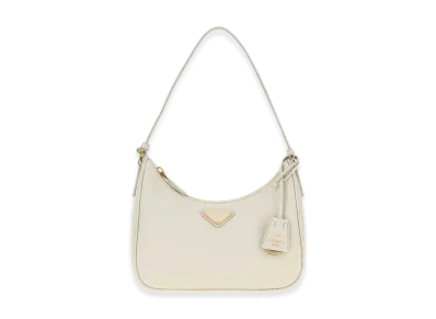 PRADA Women's Chalk Leather PRADA Women's Re-Edition 2005 Shoulder Bag "White"