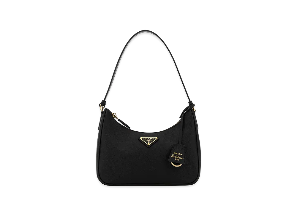 PRADA Women's Leather Re-Edition 2005 Shoulder Bag "Black"