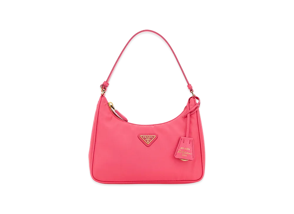 PRADA Women's Fluo Re-Nylon Re-Edition 2005 Shoulder Bag "Pink"