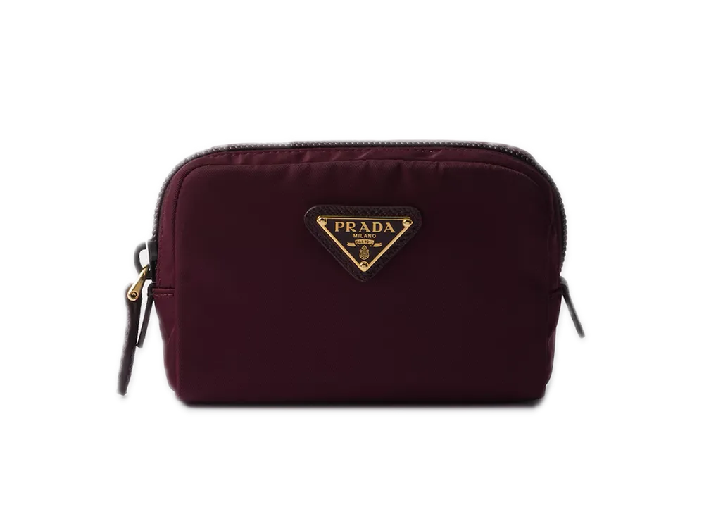 PRADA Micro Re-Nylon Pouch "Bordeaux"