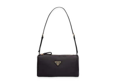 PRADA Women's Triangle Logo Shoulder Bag "Black"