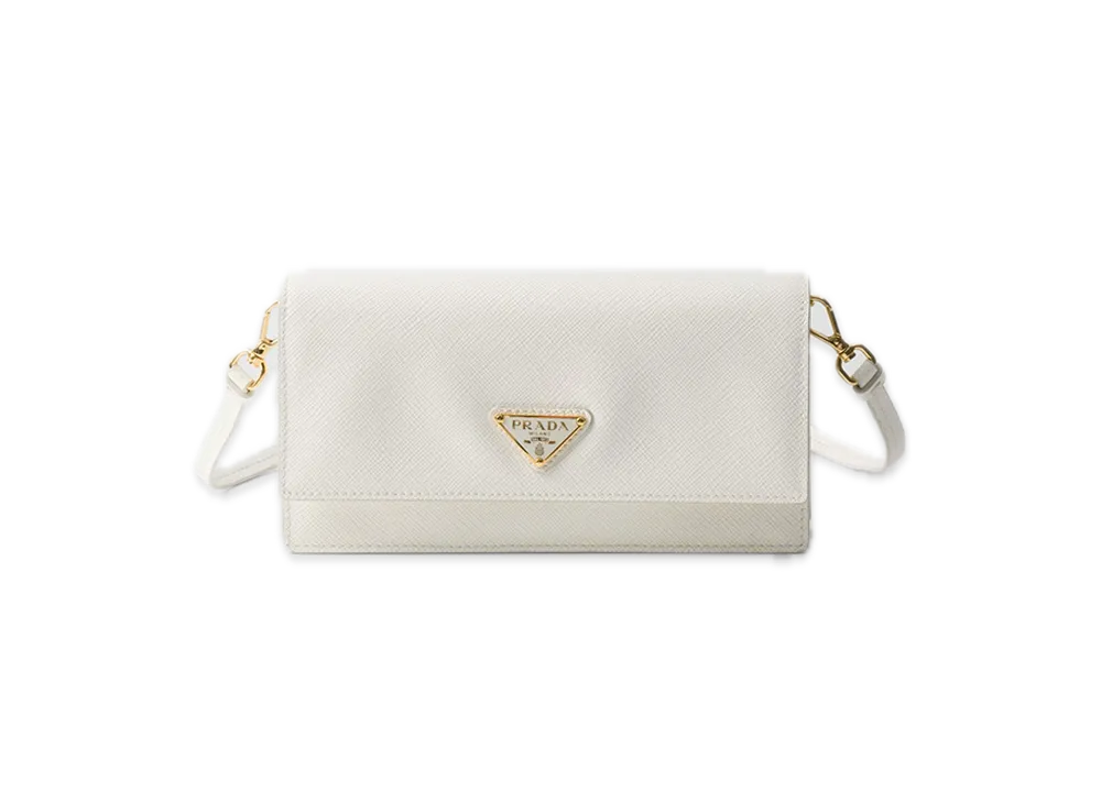 PRADA Saffiano Leather Mini Bag "White"