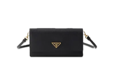 PRADA Saffiano Leather Mini Bag "Black"
