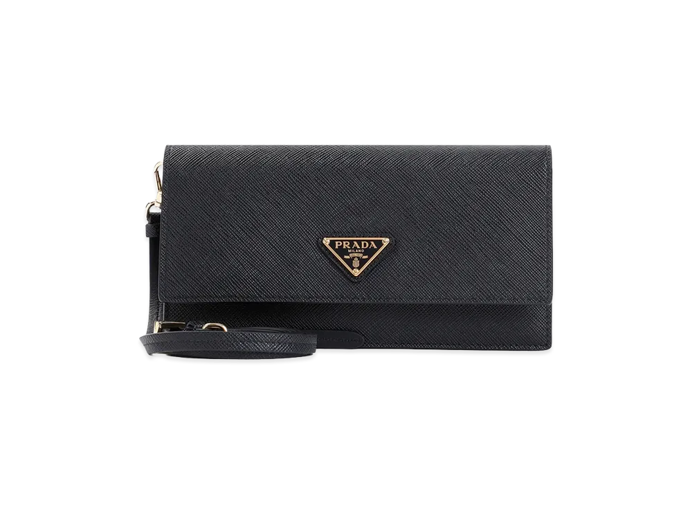 PRADA Women's Calf Leather Pouch "Nero"