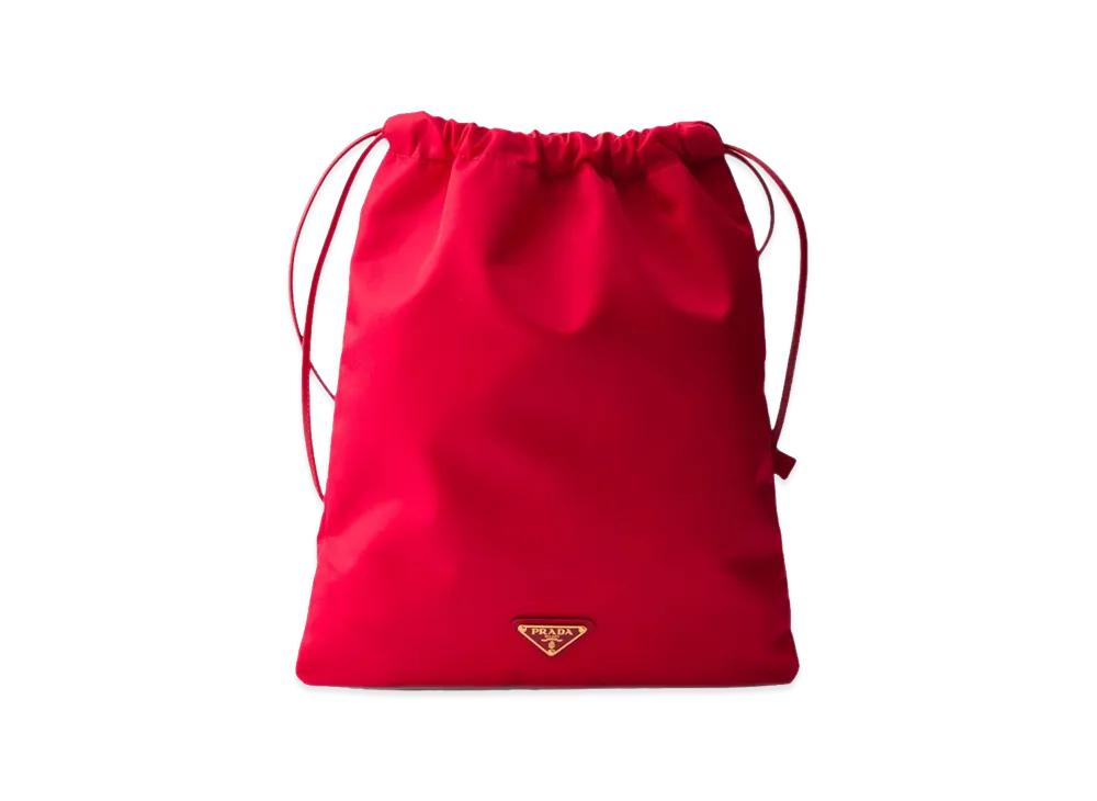 PRADA Women's Wish In Re-Nylon Pouch With Logo "Red"
