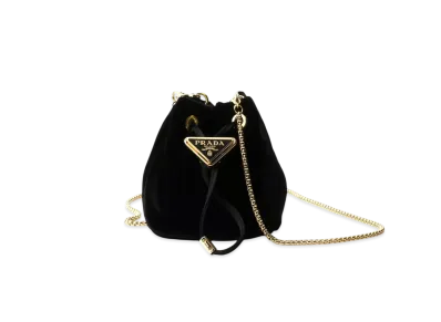 PRADA Velvet Mini Pouch "Black"