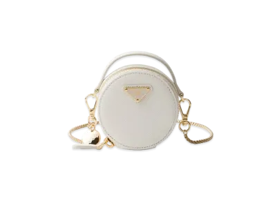 PRADA Saffiano Leather Mini Pouch "White"
