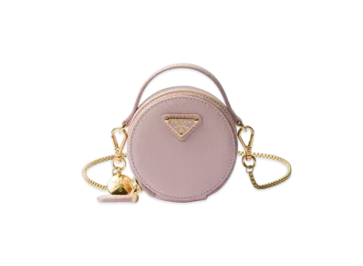 PRADA Saffiano Leather Mini Pouch "Pink"