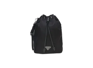 PRADA Women's Re-Nylon Triangle Logo Pouches "Black"
