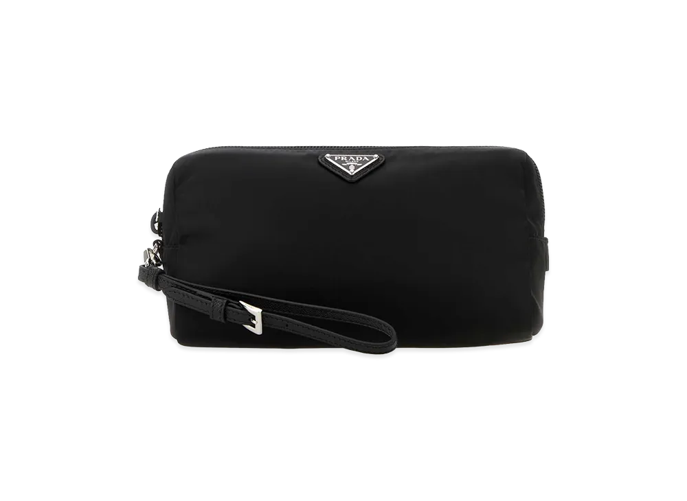 PRADA Women's Canvas Beauty Case "Black"