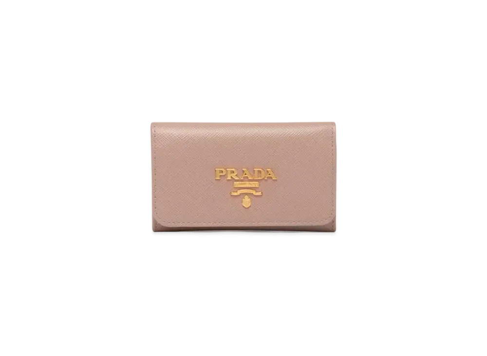PRADA Saffiano Leather Keychain "Pink"