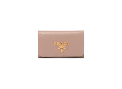 PRADA Saffiano Leather Keychain "Pink"