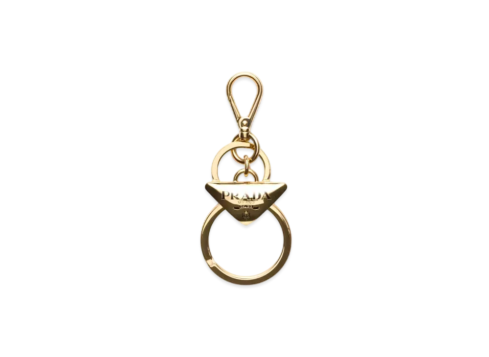 PRADA Metal Key Ring "Gold/Black"