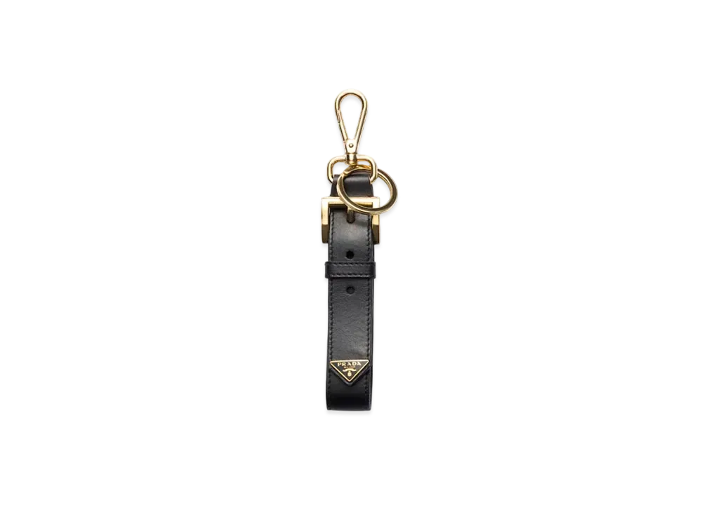 PRADA Leather Key Ring "Black"