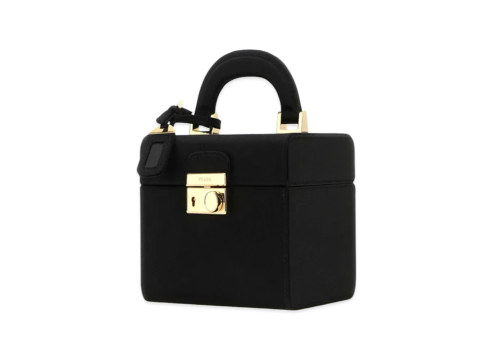 PRADA Women's Satin Jewel Case "Black"