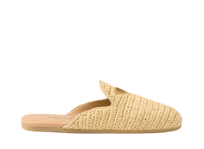 PRADA Women's Crochet Mules "Natural"
