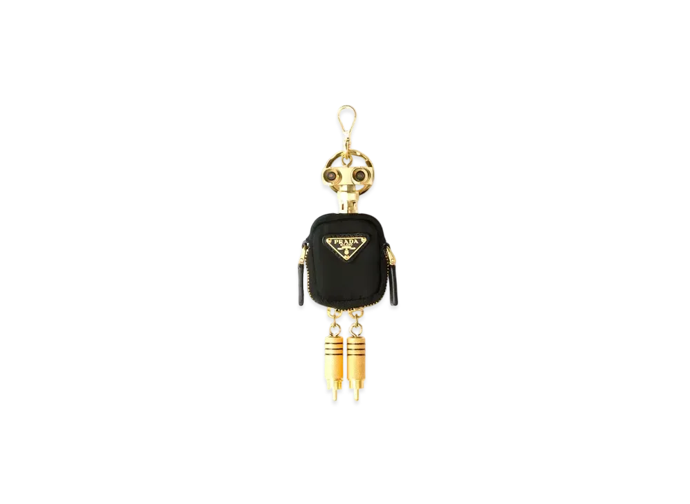PRADA Robot Re-Nylong Bag Charm "Black"