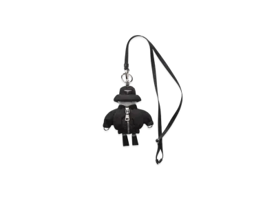 PRADA Soft Robot Re-Nylon Bag Charm with Shoulder Strap "Black"