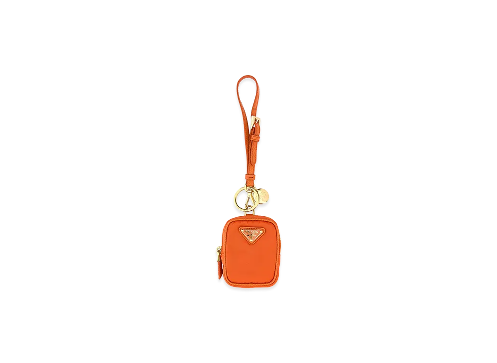 PRADA Women's Re-Nylon Re-Edition 1978 Key Ring "Orange"