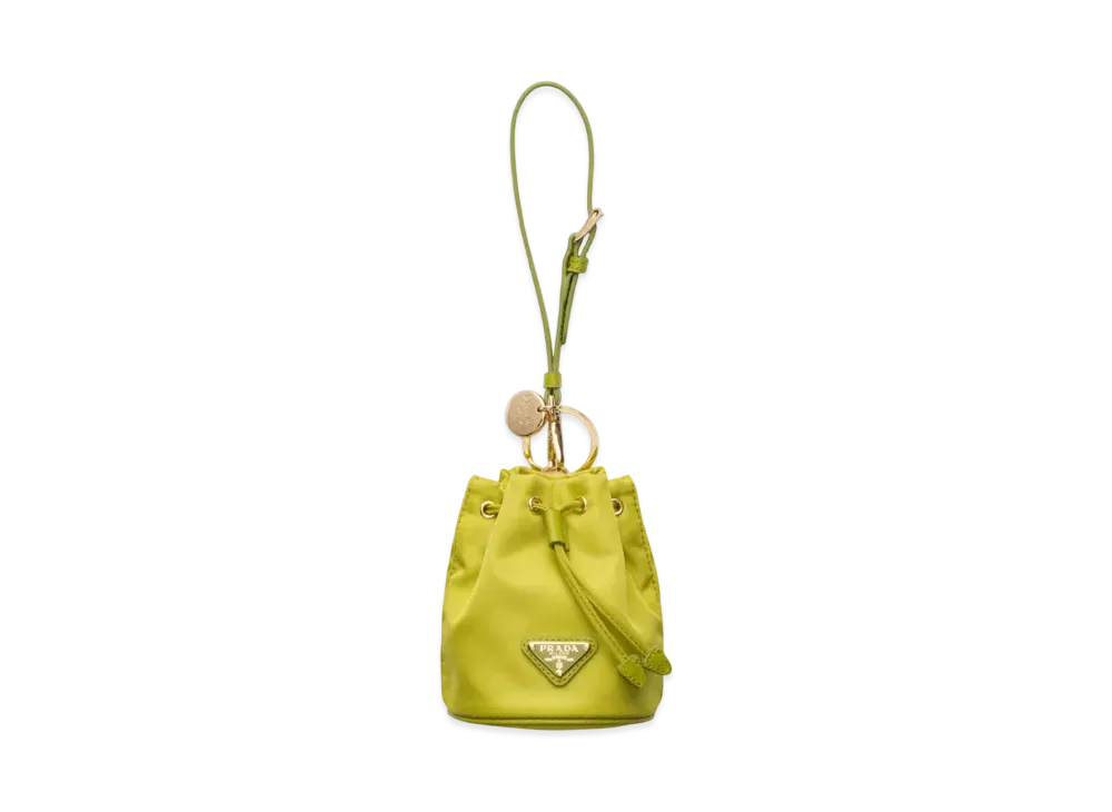 PRADA Mini Icon Re-Nylon Bag Charm "Light Green"