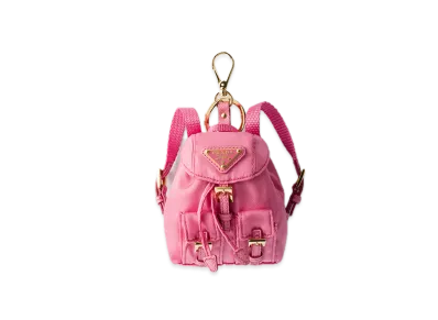 PRADA Mini Icon Re-Nylon Bag Charm "Pink"