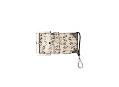 PRADA Ayers Leather Wrist Strap "Beige"