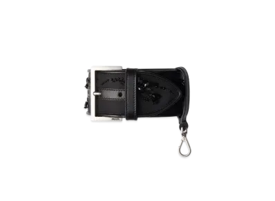 PRADA Women's Re-Nylon and Leather Wrist Strap "Black"