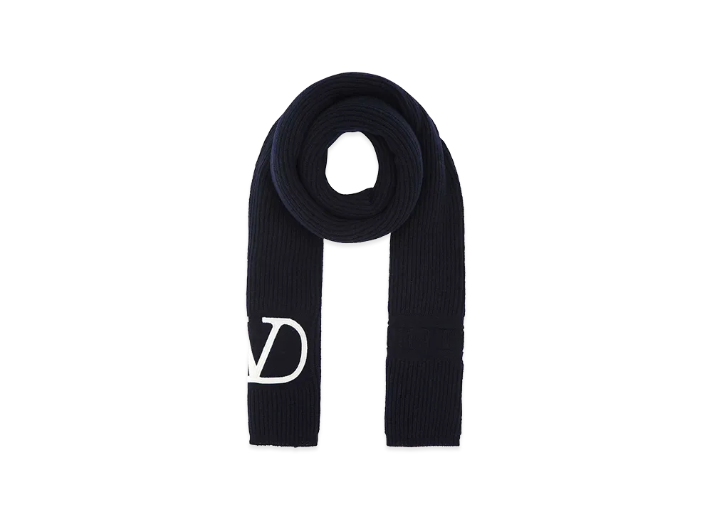 Valentino Women's Wool Scarf "Midnight Blue"