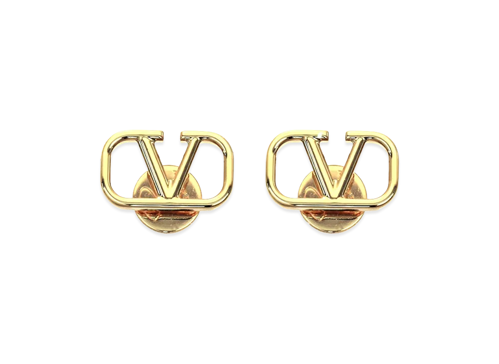 Valentino Garavani V Logo Signature Earrings "Yellow Gold"