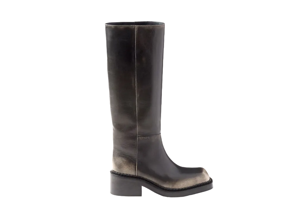 PRADA Women's Leather Boots "Black"