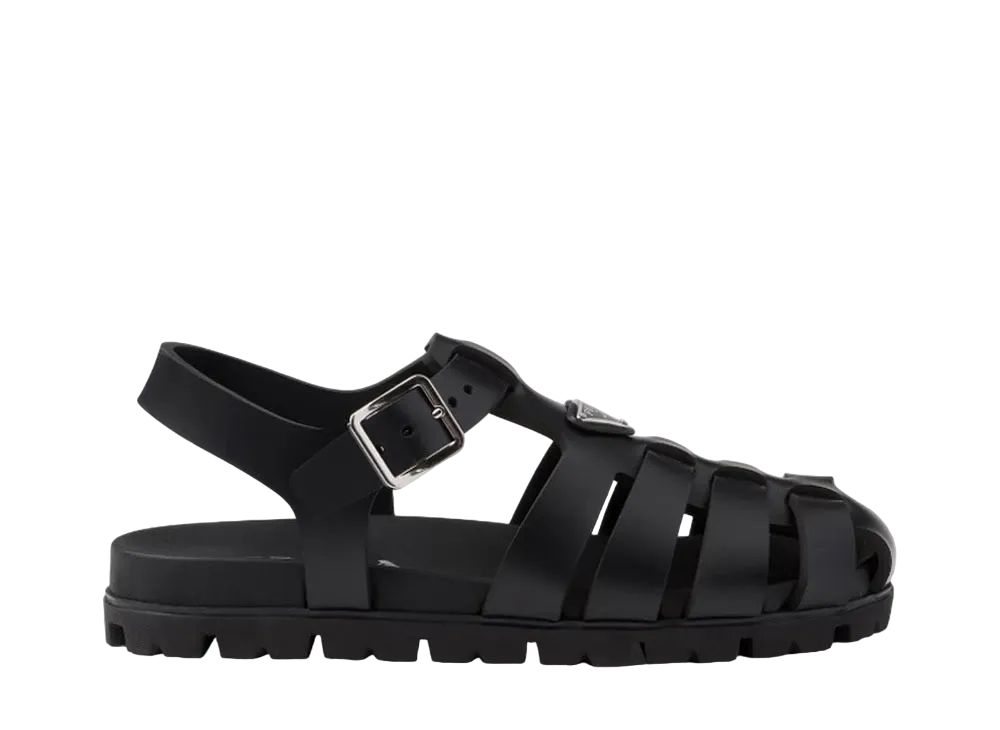PRADA Women's Sporty Fisherman Sandals "Black"