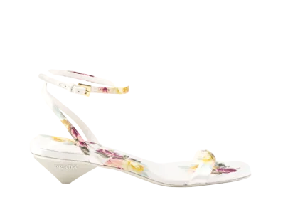 PRADA Women's Satin Sandals "Light Beige"