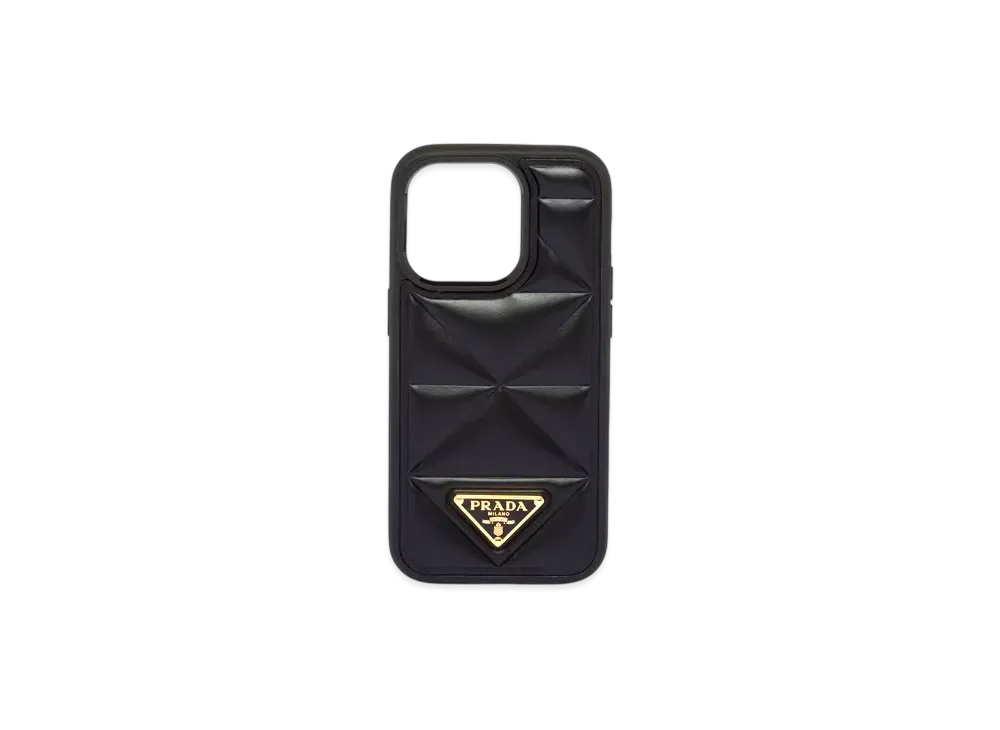 PRADA Leather Cover For iPhone 14 Pro "Black"