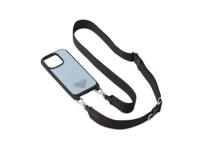 PRADA Saffiano Leather Cover For iPhone 14 Pro "Light Blue"