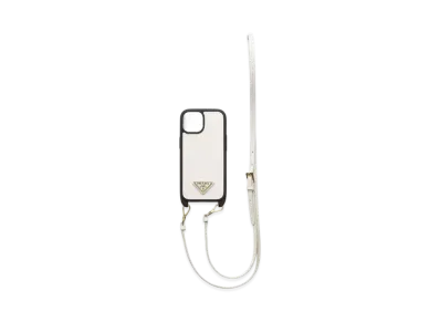 PRADA Saffiano Leather Cover For iPhone 15 "White"