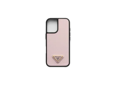 PRADA Saffiano Leather Case for iPhone 16 "Pink"