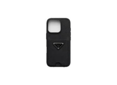 PRADA Saffiano Leather Case for iPhone 16 Pro "Black"