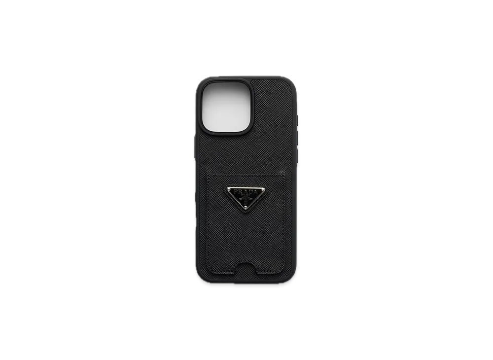 PRADA Saffiano Leather Case for iPhone 16 Pro Max "Black"