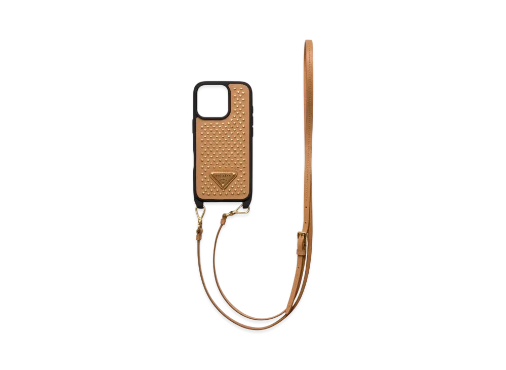 PRADA Leather Case For iPhone 16 Pro "Natural"