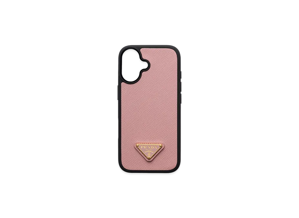 PRADA Saffiano Leather iPhone 17 Case "Peach"