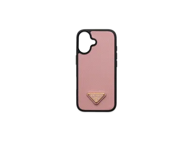 PRADA Saffiano Leather iPhone 17 Case "Peach"