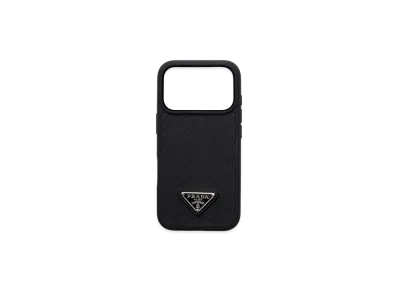 PRADA Saffiano Leather iPhone 17 Pro Case "Black"