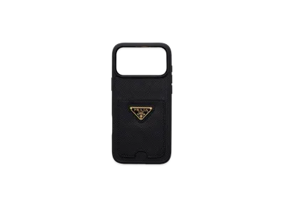 PRADA Saffiano Leather iPhone 17 Pro Max Case "Black"