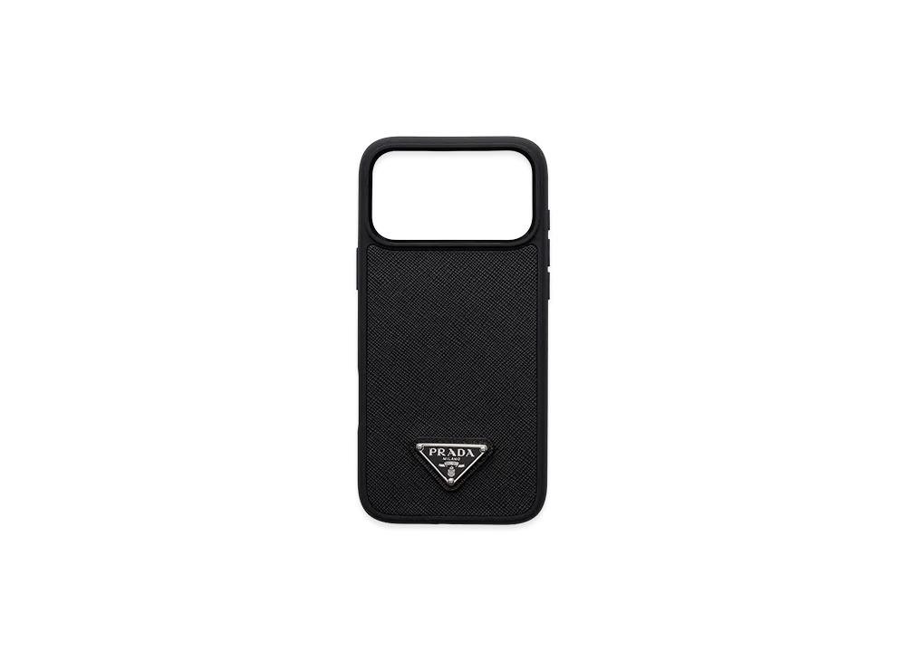 PRADA Saffiano Leather iPhone 17 Pro Max Case "Black"
