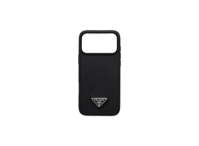 PRADA Saffiano Leather iPhone 17 Pro Max Case "Black"