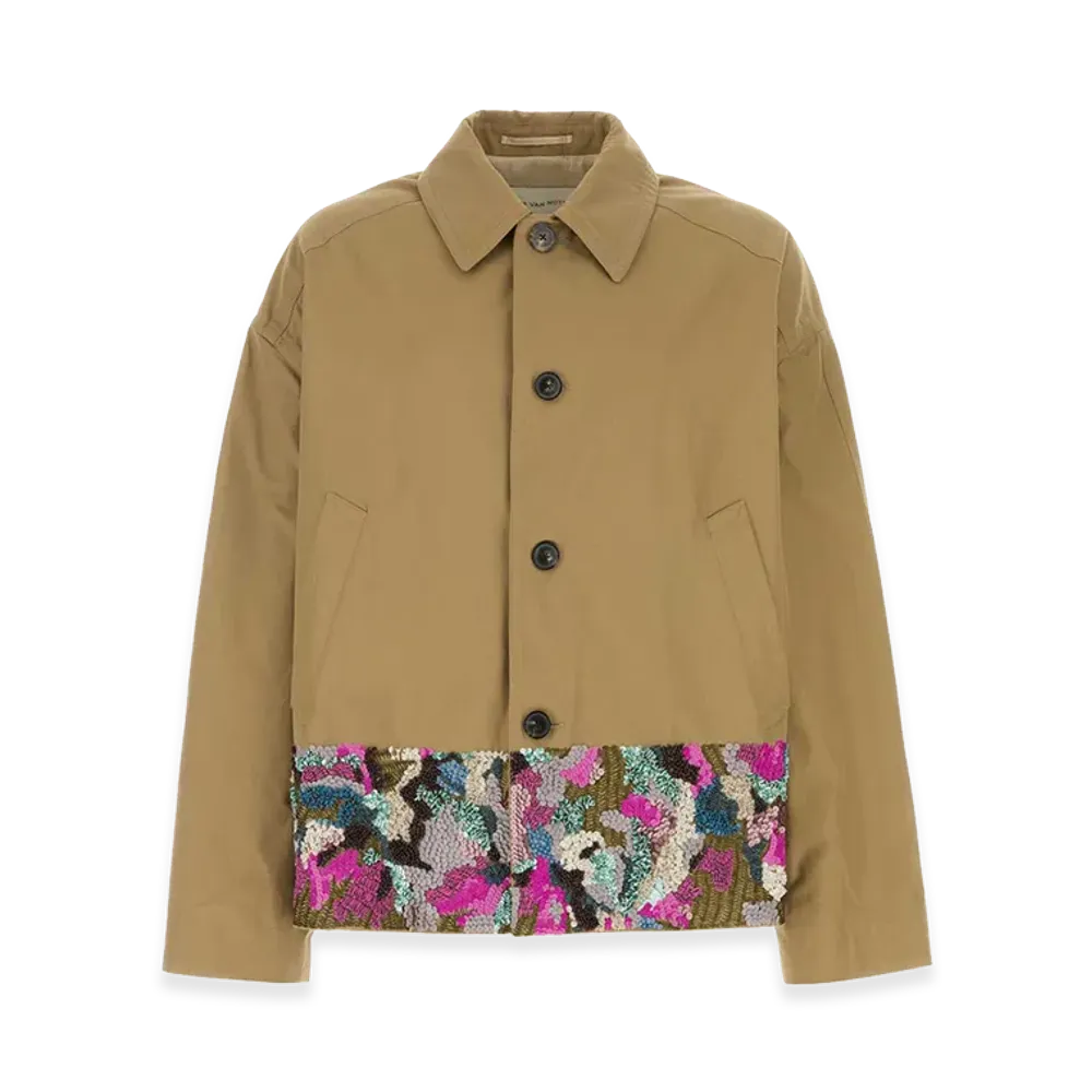 DRIES VAN NOTEN Cotton Robinson Overcoat "Beige/Camel"