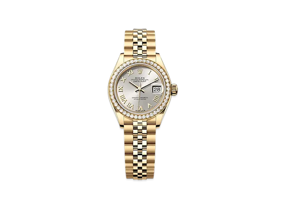 ROLEX Lady-Datejust 28mm Yellow Gold Diamond 279138RBR "Silver"